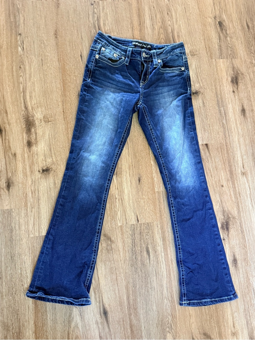 Stella Bling Embellished Dark Blue Women's Jeans - Picture 2 of 2